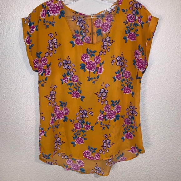 Hippie Rose Tops - Hippie Rose | Floral Print Blouse with Gold Zipper